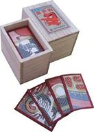 🀄 oishi tengudo hanafuda echigo flower red paulownia box: authentic japanese playing cards game! logo