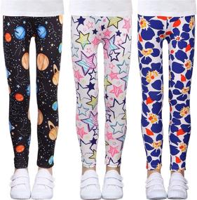 img 4 attached to LUOUSE Toddler Stretch Athletic Leggings Girls' Clothing and Leggings