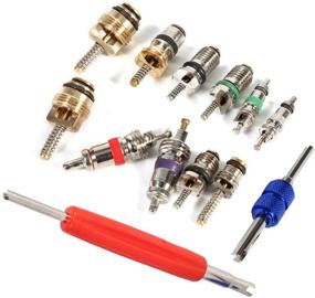 img 3 attached to 🚘 102PCS Car Air Conditioning Valve Core Kit - Complete Auto AC Repair Tool Set for A/C R12 R134A Refrigeration Tire Valve Stem Cores Remover Installation - Comprehensive Assortment Set