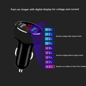 img 3 attached to 🚗 High-Speed Car Charger with Volt Meter & LED Display for Phone X/Xs/XR/Xs Max and More