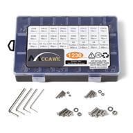 🔩 mccawe 1230-piece stainless steel hex cap machine bolt assortment kit - metric bolts, nuts, washers with allen bolt wrenches logo