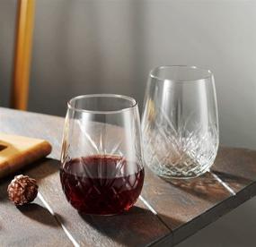 img 3 attached to 🍷 Godinger Dublin Collection Stemless Goblet Wine Glasses - 16oz, Italian Made, Set of 4: Classy Beverage Cups for Wine Lovers