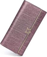 👜 women's handbags & wallets: foxer leather trifold clutch wallet logo