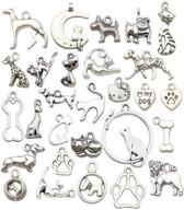 🐱 wocraft 100g(80pcs) antique silver animal charms pendants for crafting, jewelry making accessory - cats, dogs, pets - diy necklace bracelet (m293) logo