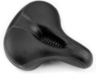 ultimate comfort bike seat: a pain-free bicycle accessory for men, women, and kids. universal fit ideal for mountain riding, cruisers, spin, exercise, or kids bikes logo