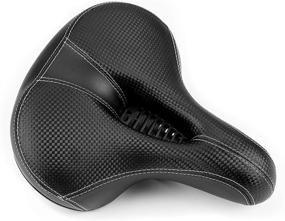 img 4 attached to Ultimate Comfort Bike Seat: A Pain-Free Bicycle Accessory for Men, Women, and Kids. Universal Fit Ideal for Mountain Riding, Cruisers, Spin, Exercise, or Kids Bikes