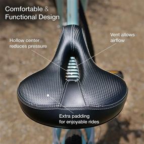 img 3 attached to Ultimate Comfort Bike Seat: A Pain-Free Bicycle Accessory for Men, Women, and Kids. Universal Fit Ideal for Mountain Riding, Cruisers, Spin, Exercise, or Kids Bikes