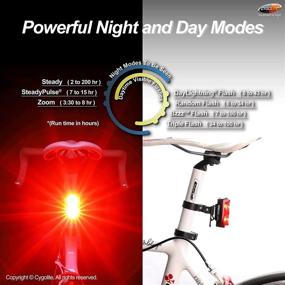 img 1 attached to Cygolite Hypershot 350 Lumen Bike Tail Light with 7 Night and Daytime Modes, User Adjustable Flash Speeds, Compact and Durable Design, IP64 Water Resistance, Secured Hard Mount, USB Rechargeable, Ideal for Busy Streets