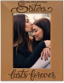 img 4 attached to KATE POSH Engraved Natural Wood Picture Frame: The Forever Bond of Sisters & Beautiful Bridesmaids Gifts (4x6-Vertical)