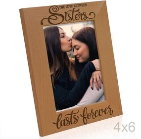 img 2 attached to KATE POSH Engraved Natural Wood Picture Frame: The Forever Bond of Sisters & Beautiful Bridesmaids Gifts (4x6-Vertical)