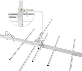 img 1 attached to 📡 Dual Band Outdoor Yagi Antenna, 2M 70CM VHF UHF 9.5/11.5dBi Directional Yagi 8 Elements 3 Sections for Amateur 2 Way Radio, Repeater System, 433MHz Device, Police Scanner