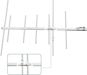 img 2 attached to 📡 Dual Band Outdoor Yagi Antenna, 2M 70CM VHF UHF 9.5/11.5dBi Directional Yagi 8 Elements 3 Sections for Amateur 2 Way Radio, Repeater System, 433MHz Device, Police Scanner