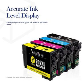 img 2 attached to Affordable Valuetoner Remanufactured Ink Cartridges for Epson 202XL 202 XL - WF-2860 & XP-5100 (1 BK, 1 C, 1 M, 1 Y)