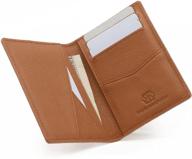 🐄 tanned cow minimalist blocking: premium men's wallets, card cases & money organizers with stylish accessories logo