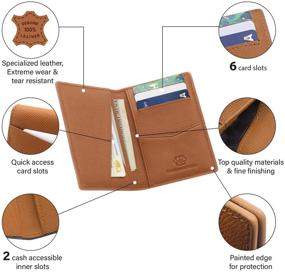 img 2 attached to 🐄 Tanned Cow Minimalist Blocking: Premium Men's Wallets, Card Cases & Money Organizers with Stylish Accessories