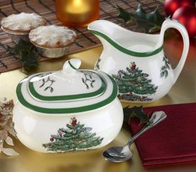 img 1 attached to 🎄 Spode Christmas Tree Sugar and Cream Set