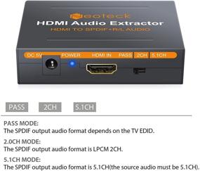img 3 attached to 🔌 Neoteck HDMI аудио экстрактор 1080P - HDMI к HDMI + оптический TOSLINK SPDIF + аналоговый RCA L/R стерео аудио видео сплиттер адаптер конвертер для Blu-ray DVD плеер, Sky HD Box, PS3, PS4