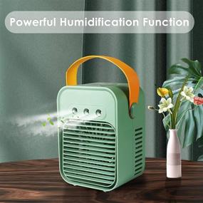 img 1 attached to 🔥 Portable Air Conditioner with Rechargeable 2000mAh Atomization Fan and 200ML Large Water tank – Ideal Personal Space Cooler for Rooms, Offices, Campers, Indoor Cooling