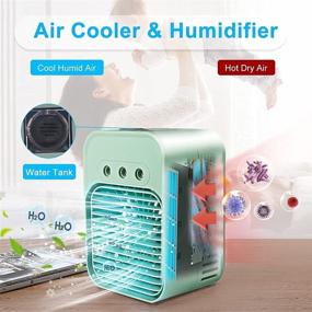 img 3 attached to 🔥 Portable Air Conditioner with Rechargeable 2000mAh Atomization Fan and 200ML Large Water tank – Ideal Personal Space Cooler for Rooms, Offices, Campers, Indoor Cooling