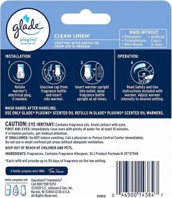img 3 attached to 🏠 Glade PlugIns Refills Air Freshener, Scented and Essential Oils for Home and Bathroom, Clean Linen, 1.34 Fl Oz, Pack of 2