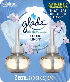 img 4 attached to 🏠 Glade PlugIns Refills Air Freshener, Scented and Essential Oils for Home and Bathroom, Clean Linen, 1.34 Fl Oz, Pack of 2