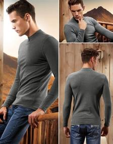 img 1 attached to XShing Mens Long Sleeve Turtleneck T Shirts: Slim Fit Athleisure Sweater for Warmth and Style!