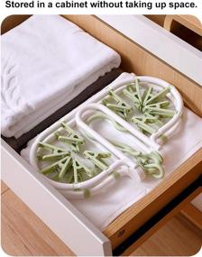 img 2 attached to 👕 Eazosyku Foldable Clip and Drip Hangers: 20 Clips for Efficient Laundry Drying & Storage