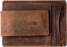 img 3 attached to Viosi Leather Magnetic Pocket Wallet Men's Accessories for Wallets, Card Cases & Money Organizers