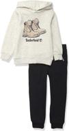 timberland pieces hooded pullover oatmeal boys' clothing in clothing sets logo