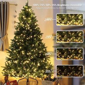 img 1 attached to 🎄 BrizLabs Color Changing Christmas Lights 180ft - 500 LED with Remote Timer, 11 Modes Warm White & Multicolor, Dimmable Xmas Decorative Lights for Indoor Outdoor Tree - Long-lasting LED String Lights