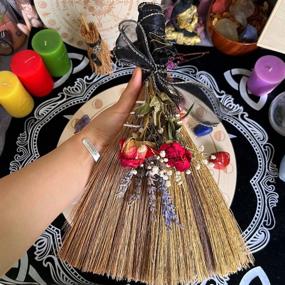 img 3 attached to 🔮 12.2-inch Witch Altar Broom with Black Obsidian Crystal Deco - Handmade Mane Broomstick for Majic Ceremonial, Wall Decor, Wiccan Rituals - Enhance Visibility with SEO