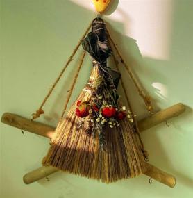 img 1 attached to 🔮 12.2-inch Witch Altar Broom with Black Obsidian Crystal Deco - Handmade Mane Broomstick for Majic Ceremonial, Wall Decor, Wiccan Rituals - Enhance Visibility with SEO