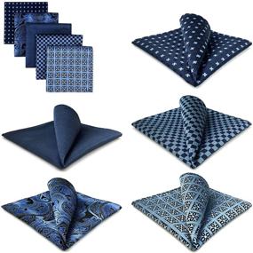 img 3 attached to Pieces Assorted Pocket Square Handkerchiefs Men's Accessories in Handkerchiefs