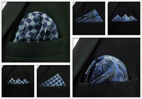 img 2 attached to Pieces Assorted Pocket Square Handkerchiefs Men's Accessories in Handkerchiefs