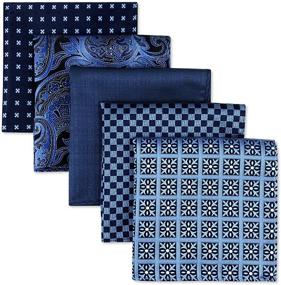 img 4 attached to Pieces Assorted Pocket Square Handkerchiefs Men's Accessories in Handkerchiefs