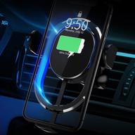 📱 stillatek 15w fast wireless car charger - mini metal, automatic clamping dashboard air vent windshield phone holder - compatible with iphone12, 11pro max, xs, xr logo