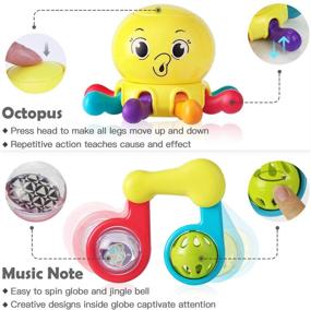 img 1 attached to 👶 iPlay, iLearn 10pcs Baby Rattle Toys: Infant Shaker, Teether, Grab and Spin Rattles, Musical Toy Set for 0-12 Months - Perfect Baby Gifts for Boys and Girls!