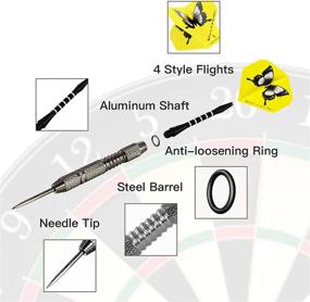 img 2 attached to 🎯 Rose Kuli Steel Tip Darts Set - 12 Professional Metal Tipped Darts with Aluminum Shafts and Brass Barrels, Extra Flights, and Darts Case