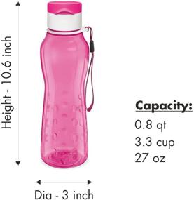 img 3 attached to 🥤 MILTON Kids Sports Water Bottles 25 Oz (4-Pack) - Reusable, Leakproof, BPA-Free, Wide Mouth Plastic Bottles with Handle Strap Carrier for Cycling, Camping, Hiking, Gym, Yoga, Fitness