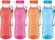 🥤 milton kids sports water bottles 25 oz (4-pack) - reusable, leakproof, bpa-free, wide mouth plastic bottles with handle strap carrier for cycling, camping, hiking, gym, yoga, fitness logo