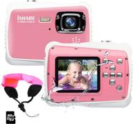 📸 kids camera, 3m waterproof camera with 2.0 inch lcd display, 21mp hd digital camera for children - includes 32gb micro sd card and float strap (pink) logo