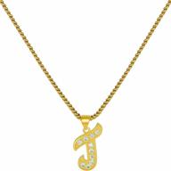 stylish zirconia initial letter necklace: premium plated jewelry for boys logo