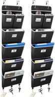 🗂️ jarlink 5-shelf over the door file organizer - 2 pack, hanging wall file organizer for office or home, file folder storage for notebooks, magazine, books, stationery, letters - black logo