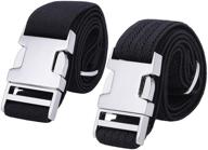 👧 2pcs children boys zinc alloy belts - easy clasp adjustable buckle belt for toddlers boys girls: premium quality and secure fastening logo