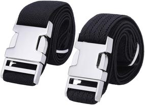 img 4 attached to 👧 2PCS Children Boys Zinc Alloy Belts - Easy Clasp Adjustable Buckle Belt for Toddlers Boys Girls: Premium Quality and Secure Fastening