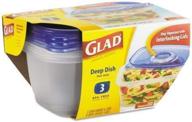 🍱 64 oz deep dish food storage containers, pack of 3 – high capacity and durable solution логотип