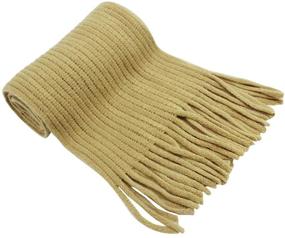 img 2 attached to 🧣 Девичий шарф с бахромой и плетением - модные аксессуары в категории шарфы