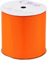 🧡 vibrant orange grosgrain fabric ribbon - offray berwick, 3-inch by 9-feet logo