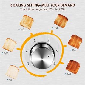 img 2 attached to 🍞 REDMOND ST029 Toaster: Stainless Steel 2 Slice Wide Slot LCD Countdown Timer, Bagel, Defrost, Cancel, 6-Shade Control - Silver