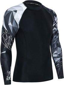 img 2 attached to 🏊 HUGE SPORTS Wildling Series: Unbeatable UV Protection and Quick Dry Compression Rash Guard